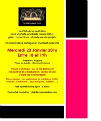 2e café Médiation du Club Actumediation. Le mercredi 20 janvier 2016 à Clermont Ferrand. Puy-de-dome.  18H00